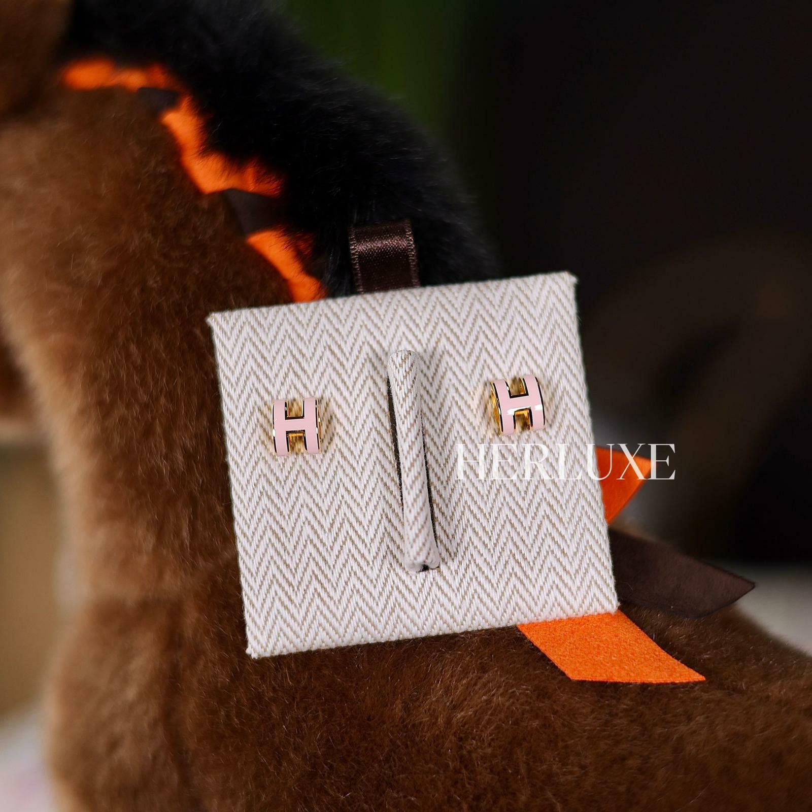 Mini pop h earrings 85 rose dragee CC