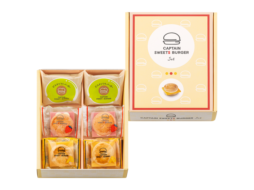 Captain Sweets Burger 芝士/ 士多啤梨 開心果味 雜錦