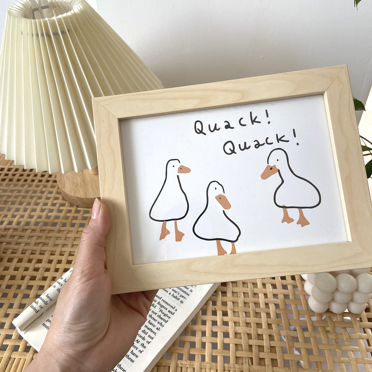 《2030》簡約木質小鴨子擺飾裝飾掛畫