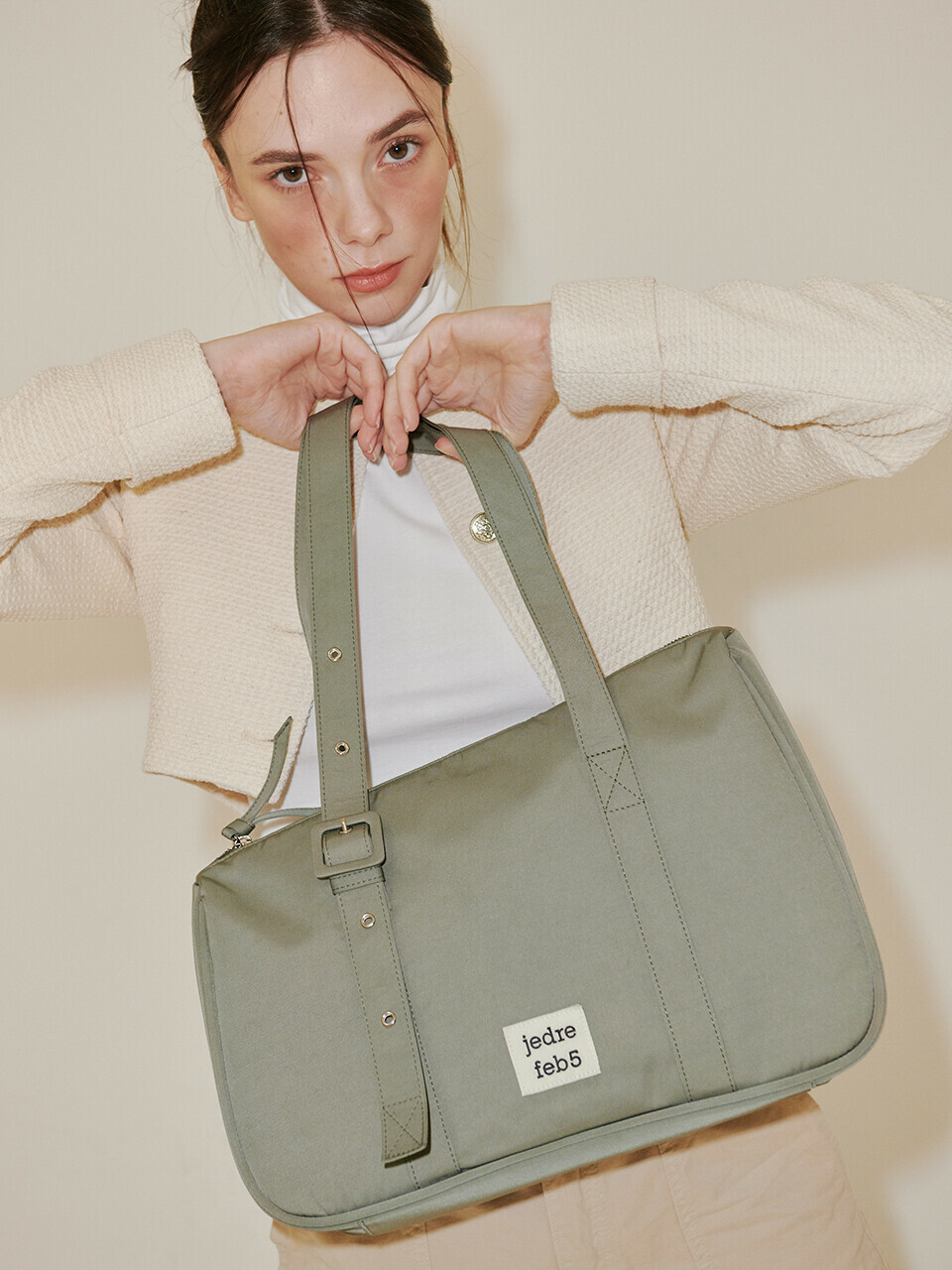 [JEDREFEB5] Slant Shoulder Bag ★大人気★ Slant large shoulder bag_black - JEDREFEB5