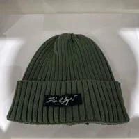 [S] KARL LAGERFELD 23SW3405 K/ARROW NEUTRALS LOGO BEANIE,GREEN, 8720744128793 (SKL529)