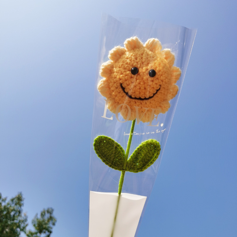 《2038》手工編織微笑向日葵太陽花(單支)