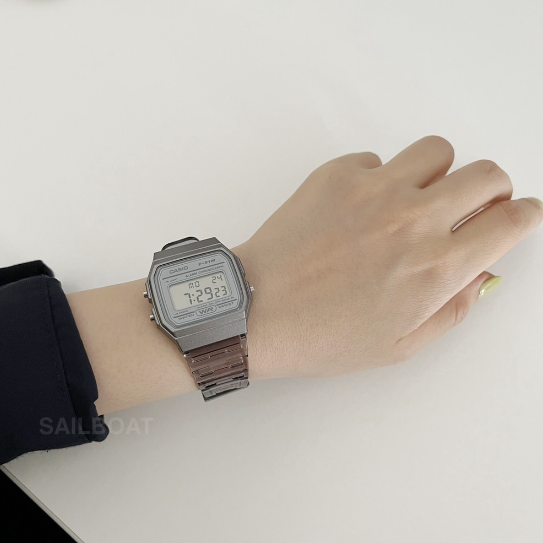 #現貨供應 CASIO 氣質簡約 透明手錶  灰色