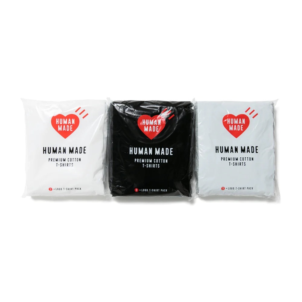 Human Made 3 Pack T-Shirts