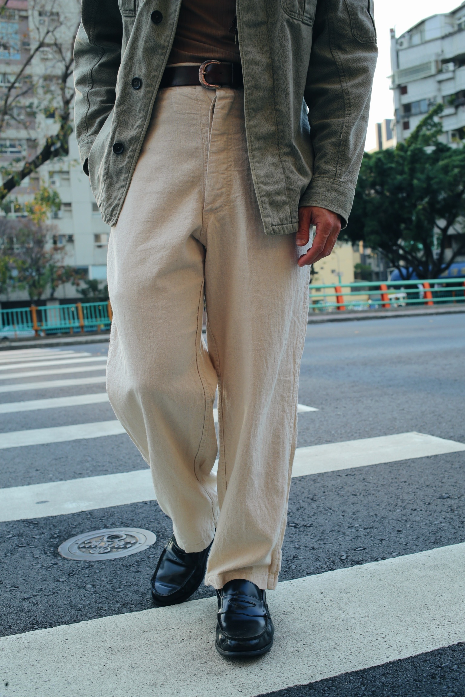Retro French Military Bourgeron Trousers /復刻法軍醫療部隊麻料混紡工作褲