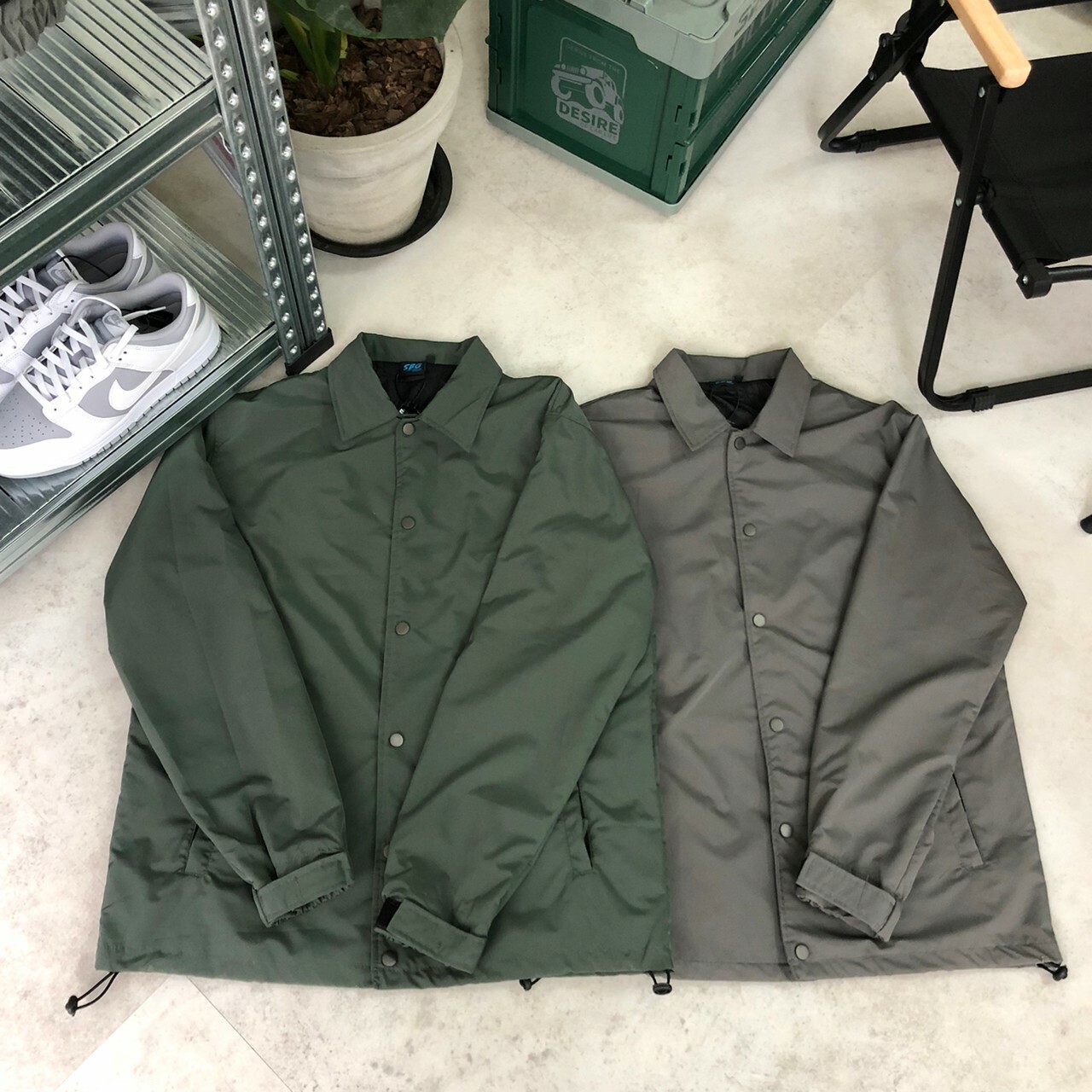 SBG 防潑水微寬鬆隱藏拉鍊口袋教練外套 047