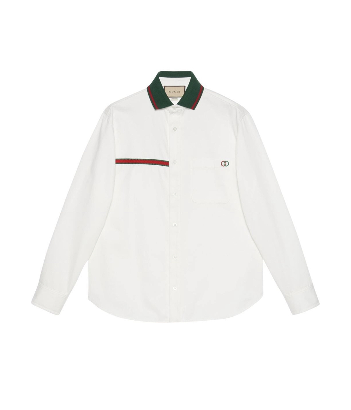 Gucci interlocking G embroidery denim shirt