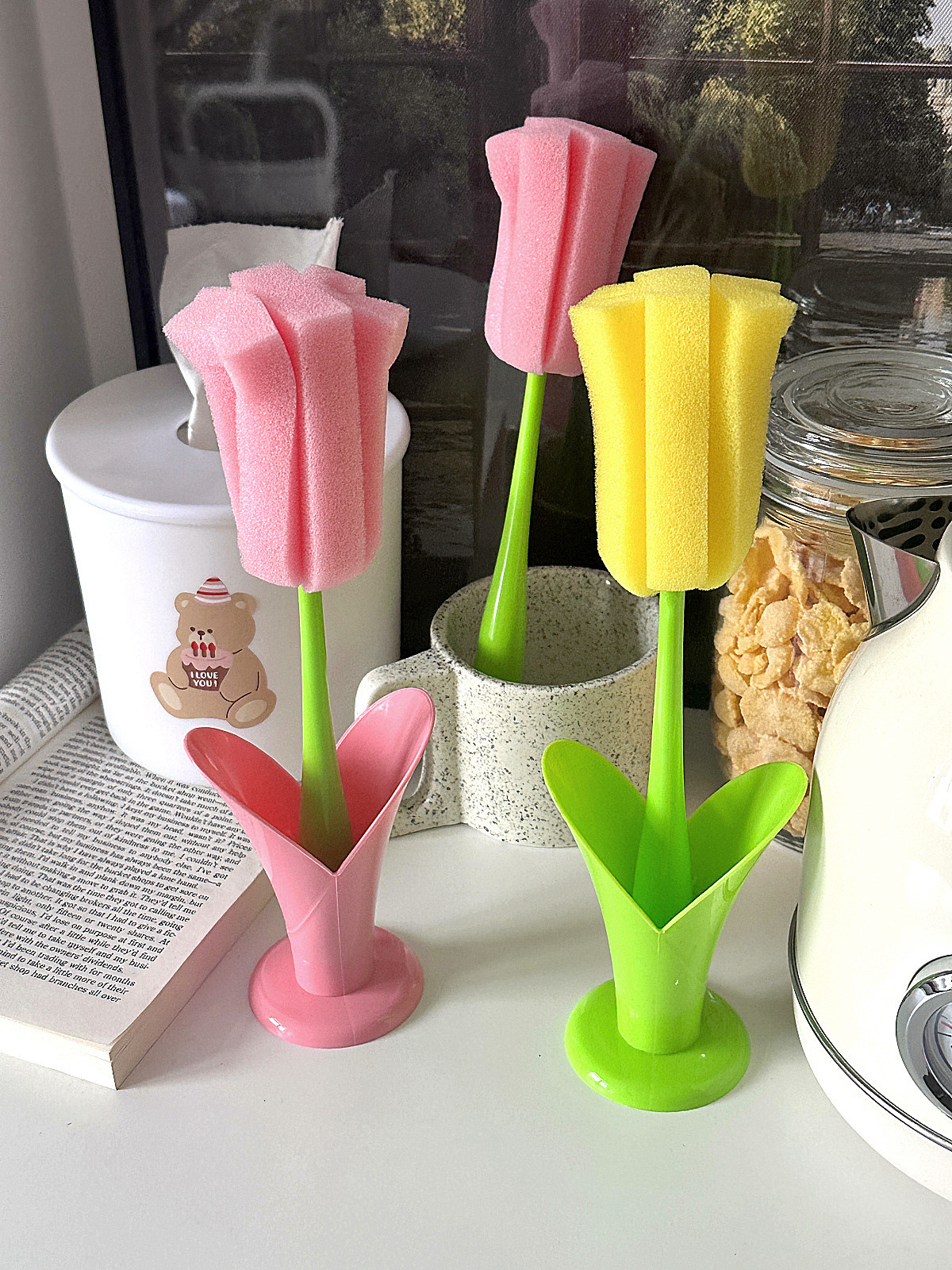 《2041》創意鬱金香可拆卸杯刷海綿