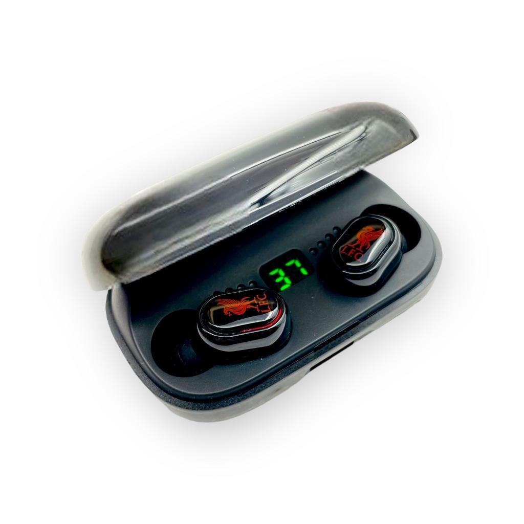 利物浦黑色耳塞式耳機