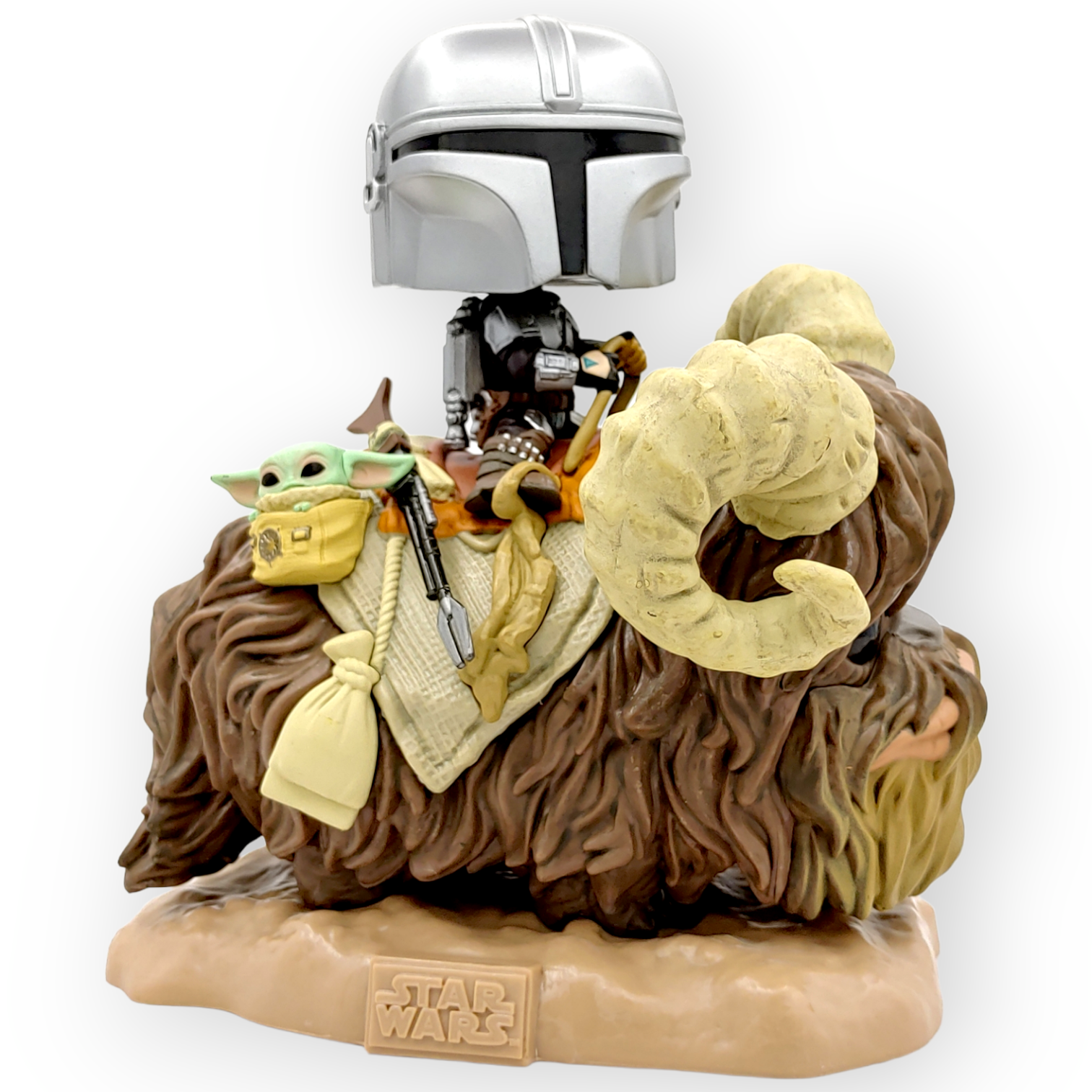 FUNKO POP<星球大戰-曼達洛人>曼達洛人與尤達BB騎班薩-NO.416