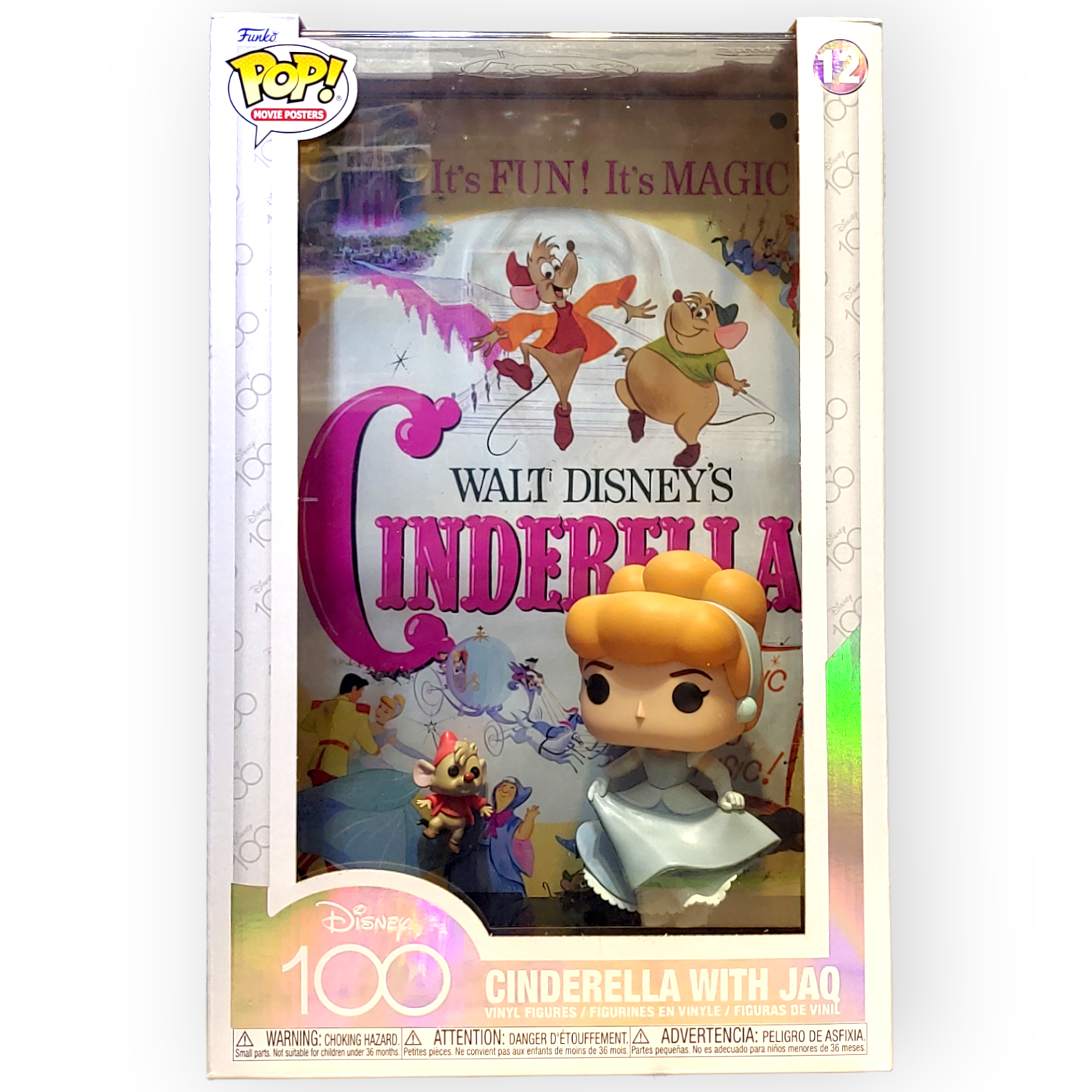 FUNKO POP<迪士尼100週年>[仙履奇緣]灰姑娘與老鼠葛斯(電影背景收藏盒)-No.12
