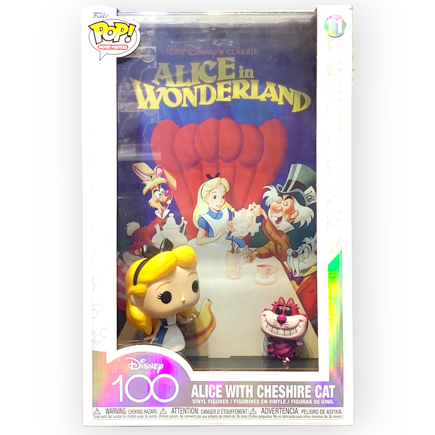 FUNKO POP<迪士尼100週年>[愛麗絲夢遊仙境]愛麗絲與妙妙貓(電影背景收藏盒)-No.11