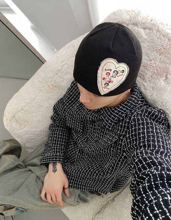 ACD刺繡無檐便帽