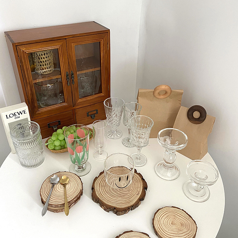 《2044》復古圓形實木隔熱餐桌墊