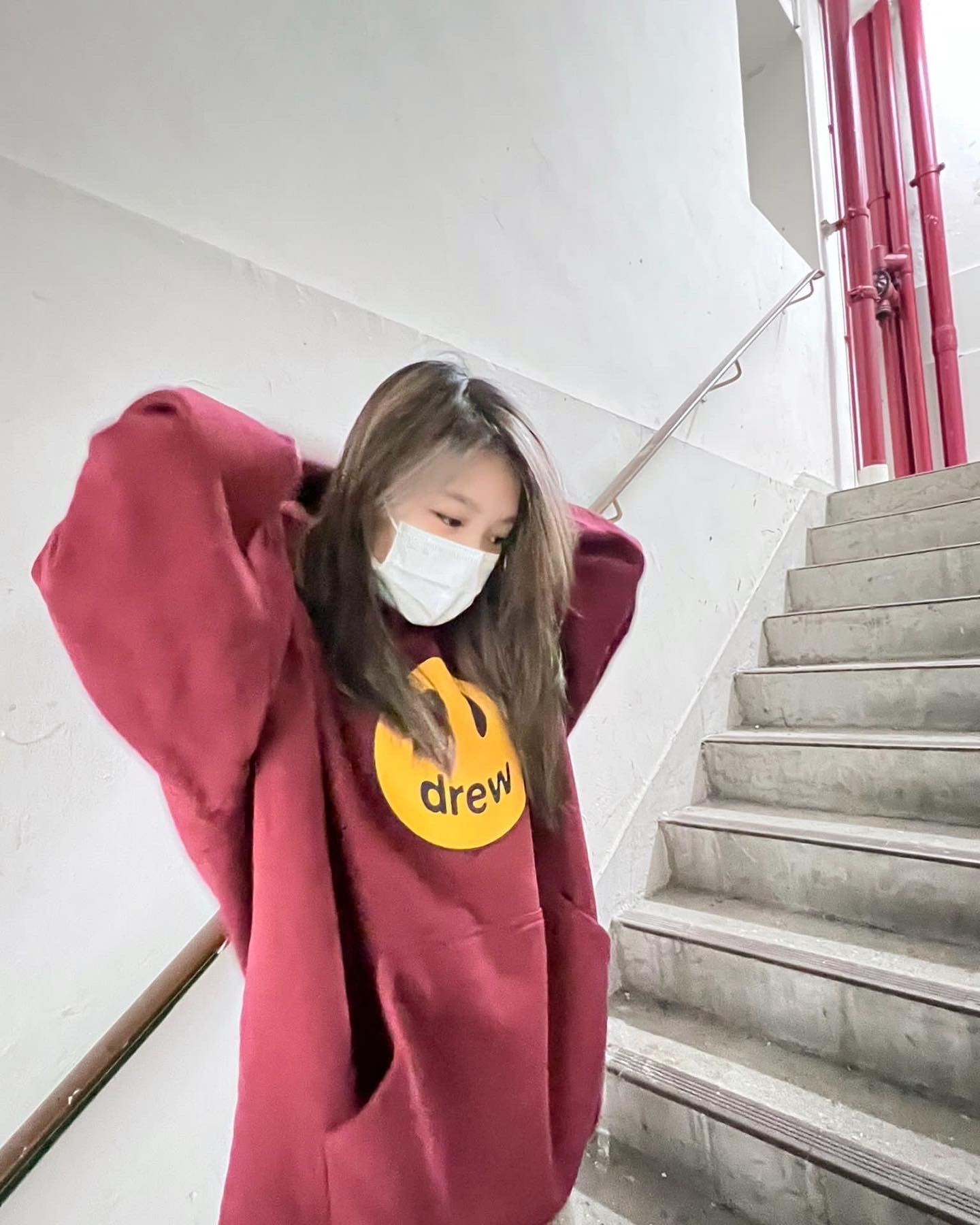 Drew House Mascot SS Hoodie  酒紅色burgundy