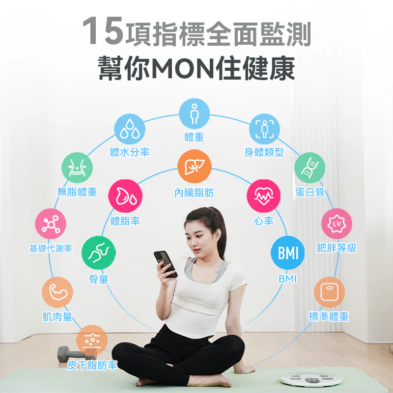 美國NEWEDO|智能自動充電高精準減脂全家健康體脂磅【原裝行貨1年原廠保養】