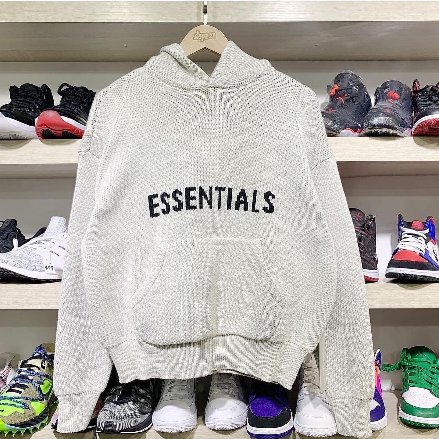 Fear Of God Essentials 2021 Knit Hoodie OATMEAL