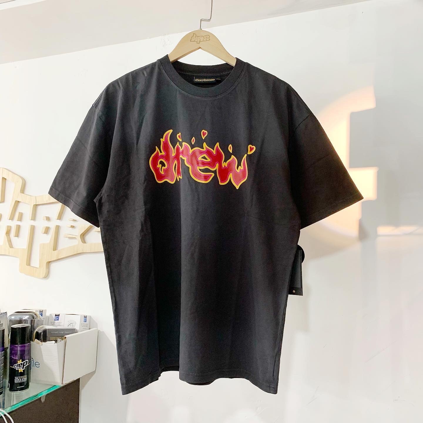 Drew House Lit Drew SS T-shirt Faded Black 洗水黑