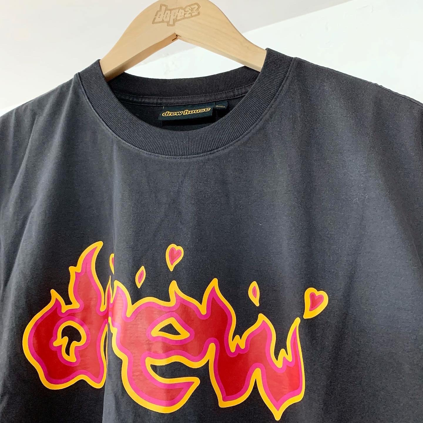 Drew House Lit Drew SS T-shirt Faded Black 洗水黑