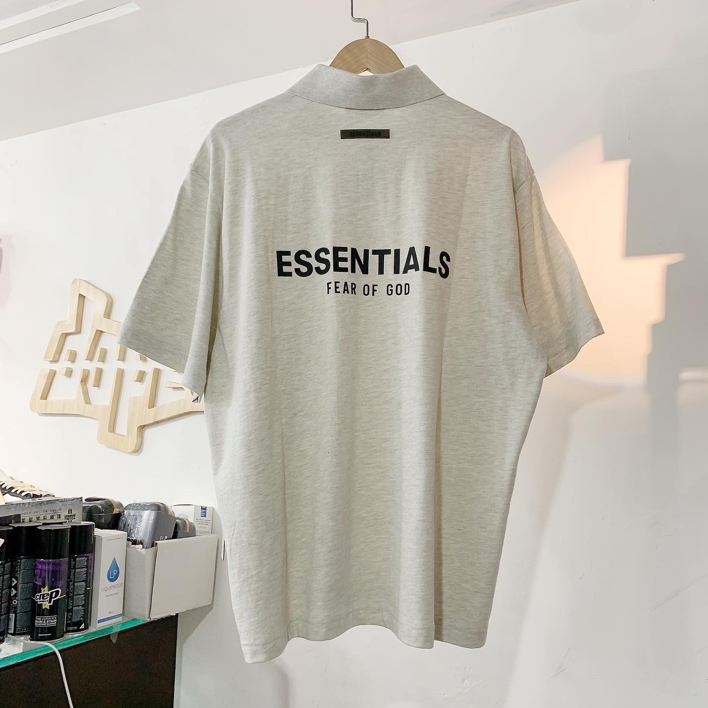 Fear of God Essentials Polo Light Heather Oatmeal