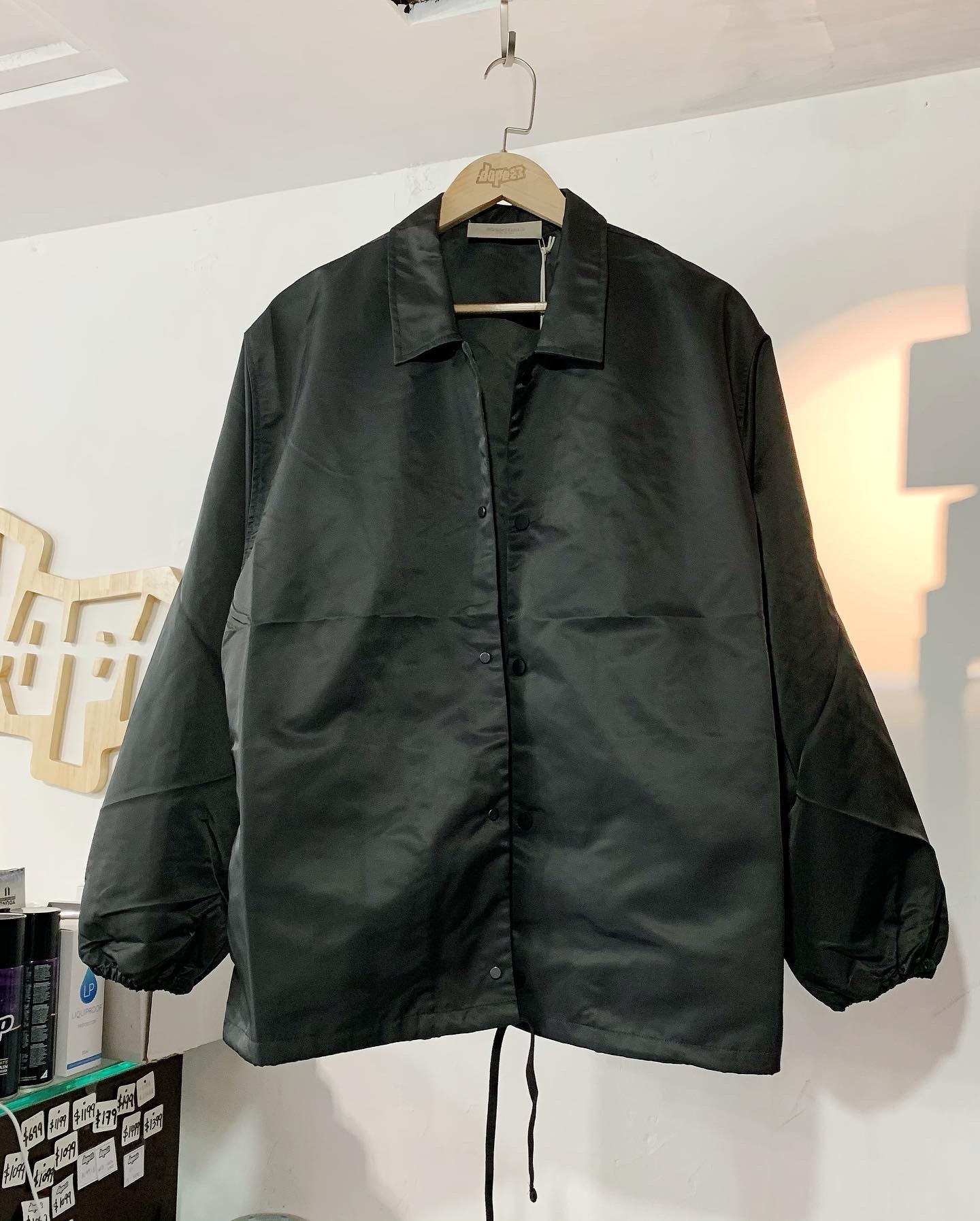 Fear Of God Essentials Coach Jacket 2022 Iron 洗水黑