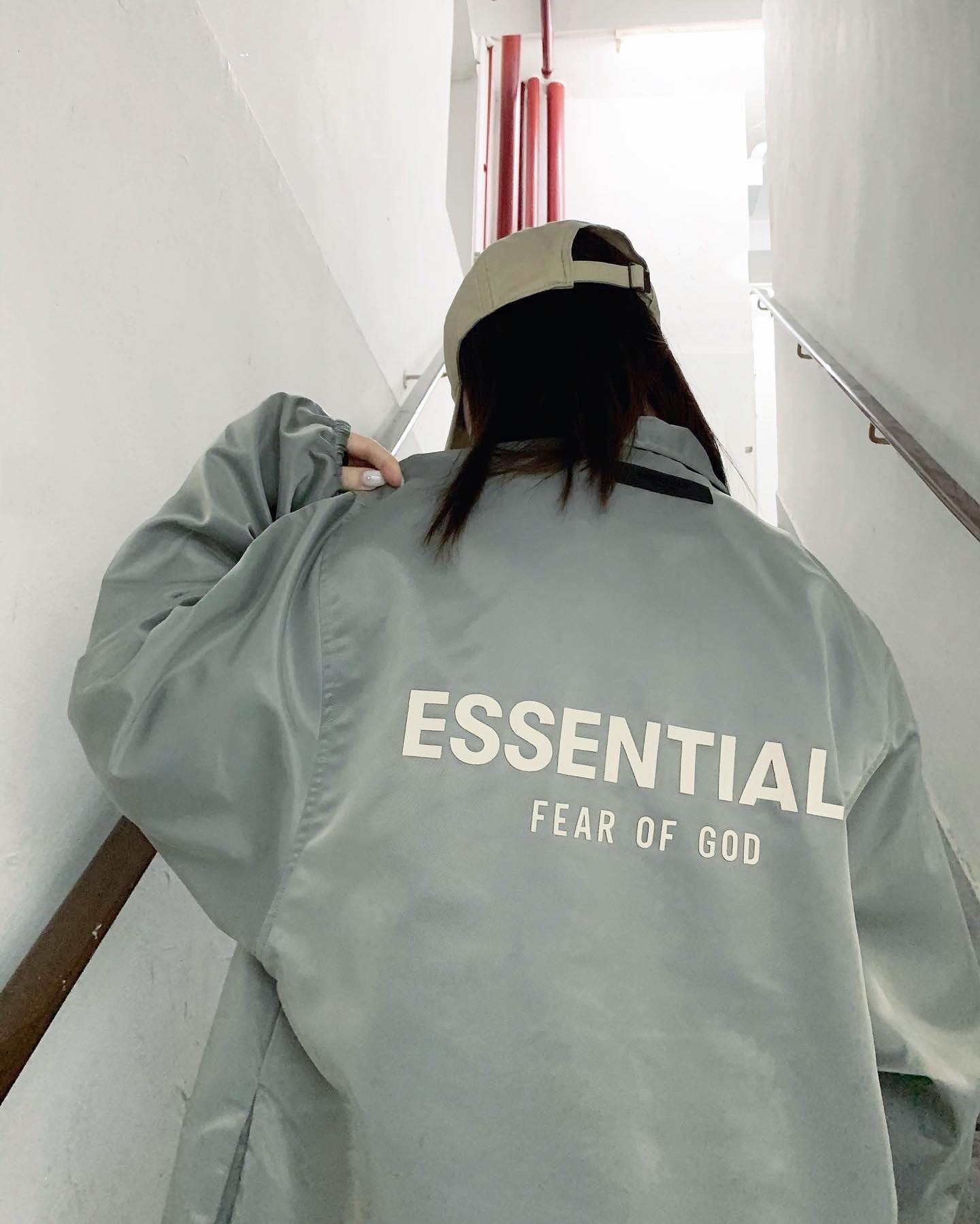 Fear Of God Essentials Coach Jacket 2022 Seafoam