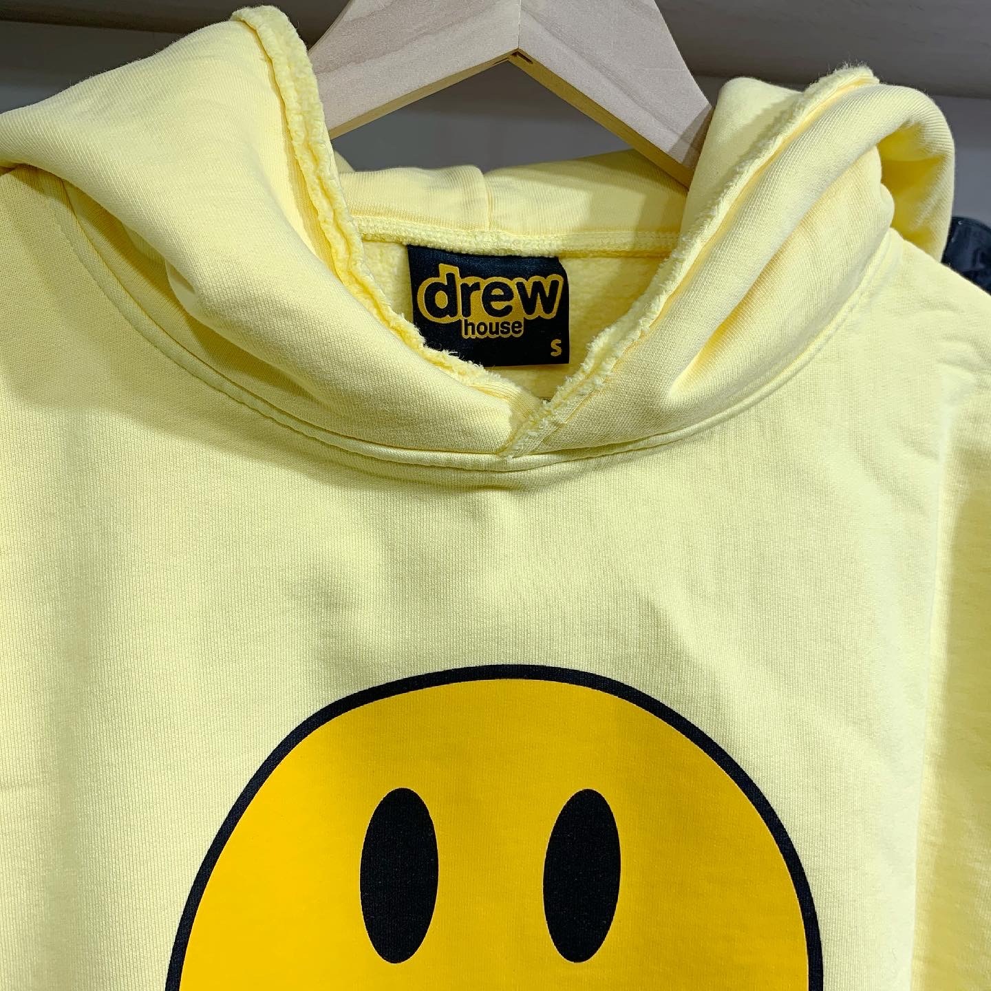 drew house deconstructed mascot hoodie light yellow