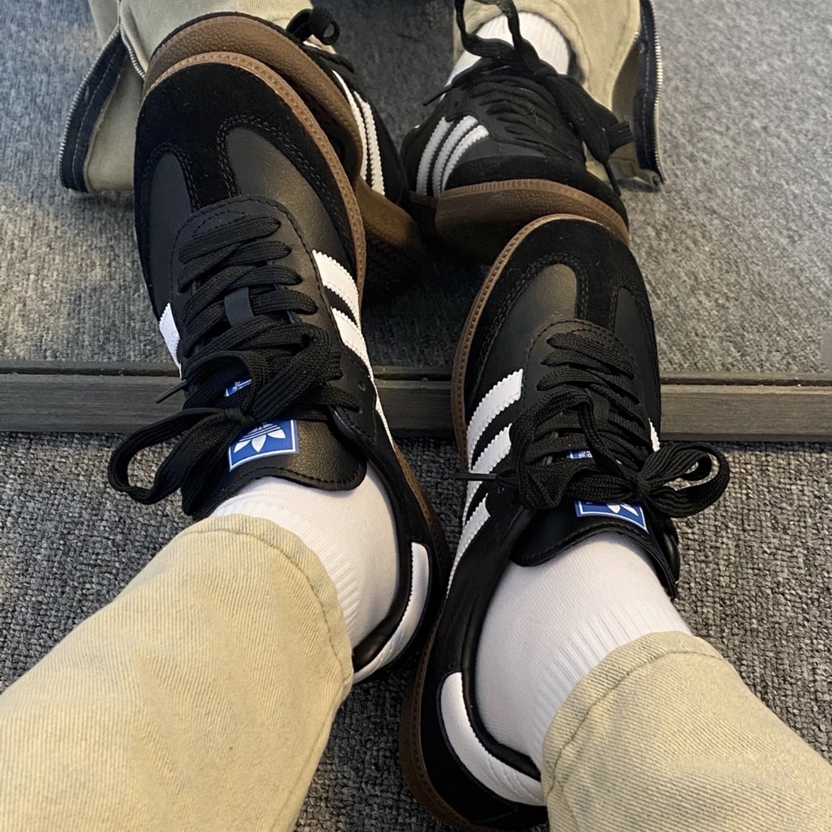 ADIDAS ORIGINALS SAMBA OG B75807 全黑 森巴 JENNIE實著款 爆款