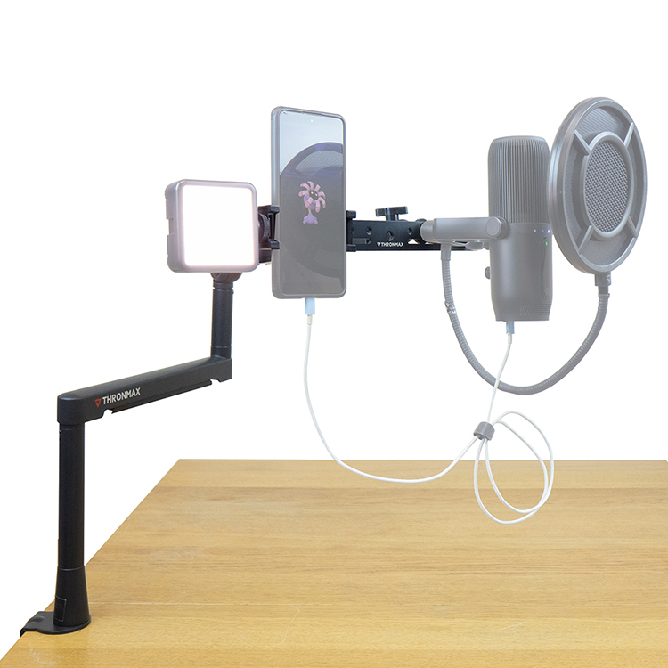 【3-3】[Thronmax] S6 攝影直播桌邊架-最大承重2.5kg(多段型)