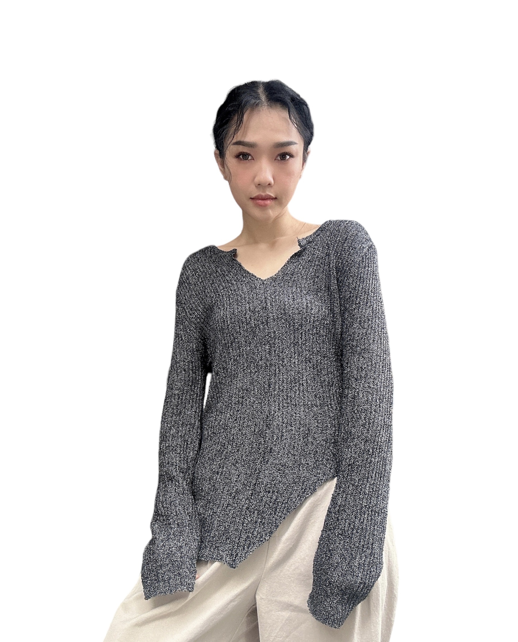 V領斜腳knit (現貨款式）