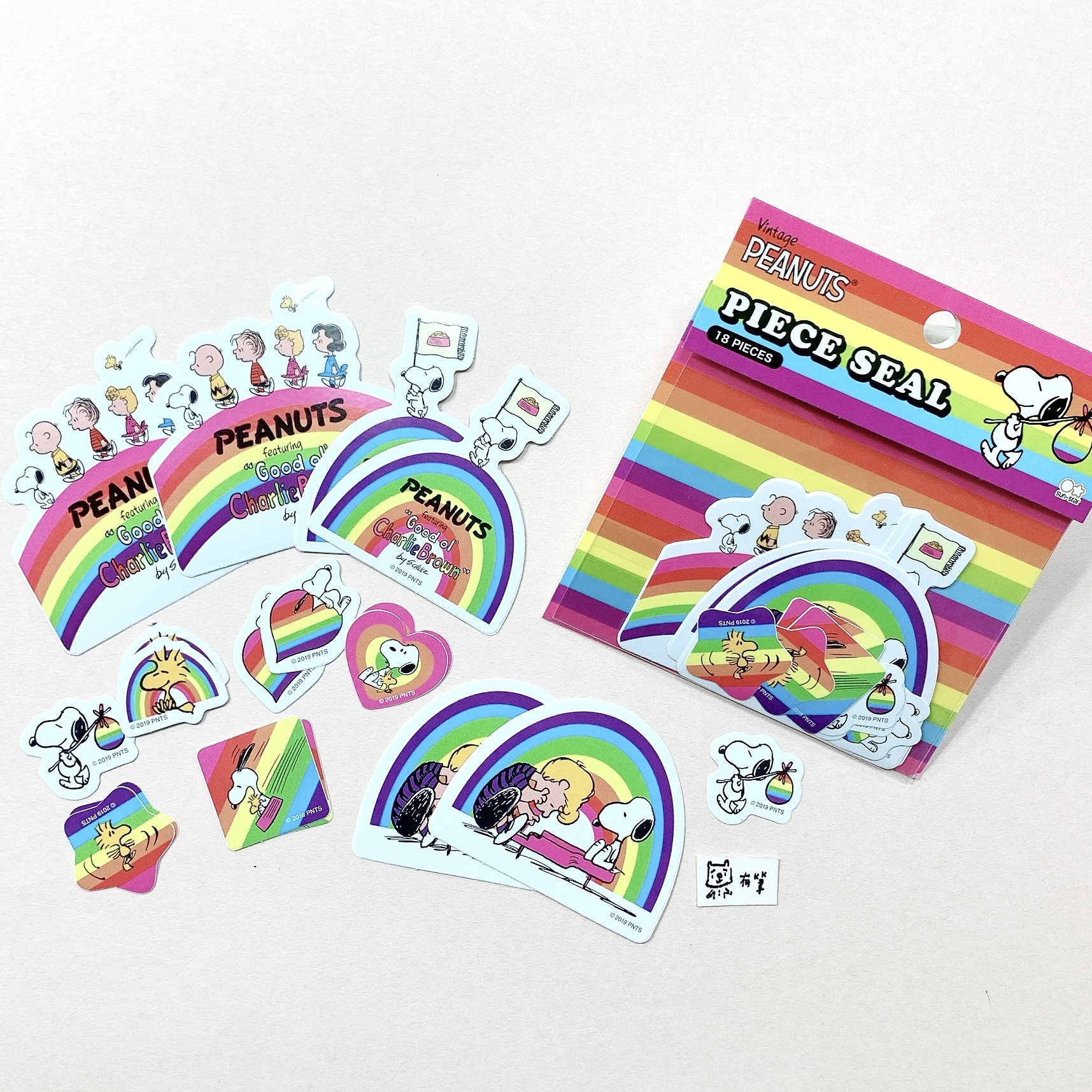 Snoopy 史努比彩虹貼紙包｜sun-star 日本