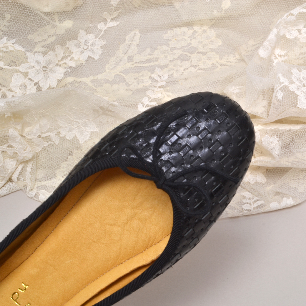 268 編織黑 不分左右腳娃娃鞋