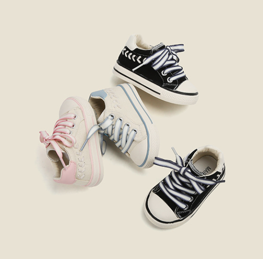 可愛針織感帆布鞋