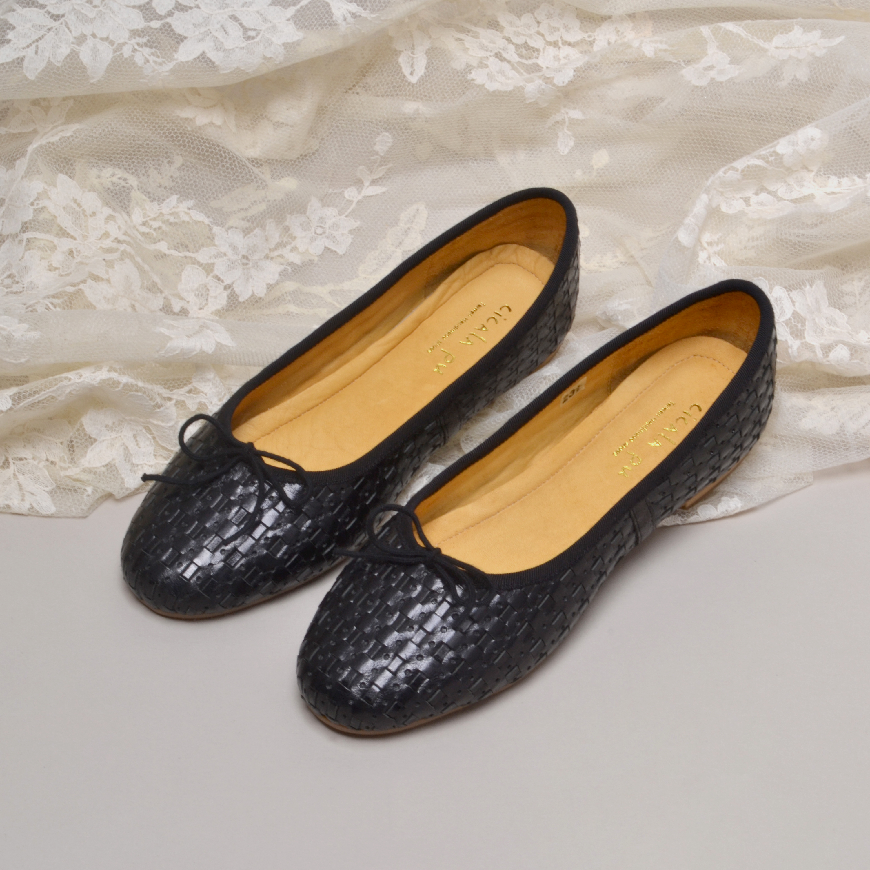 268 編織黑 不分左右腳娃娃鞋