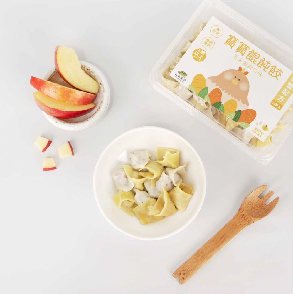 寶寶餛飩餃｜玉米雞肉｜適合1歲以上｜1盒入(140g)｜冷凍