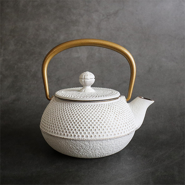 【岩鑄】玉珠 3型急須0.32L-金麻色