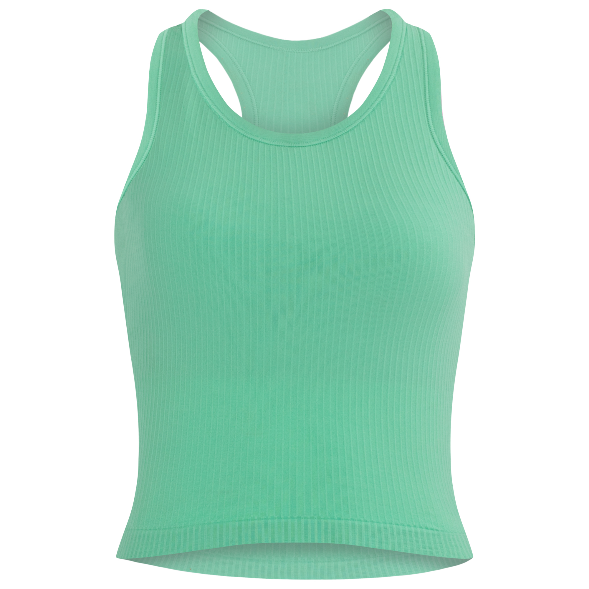 女款挖背彈力運動背心 薄荷綠