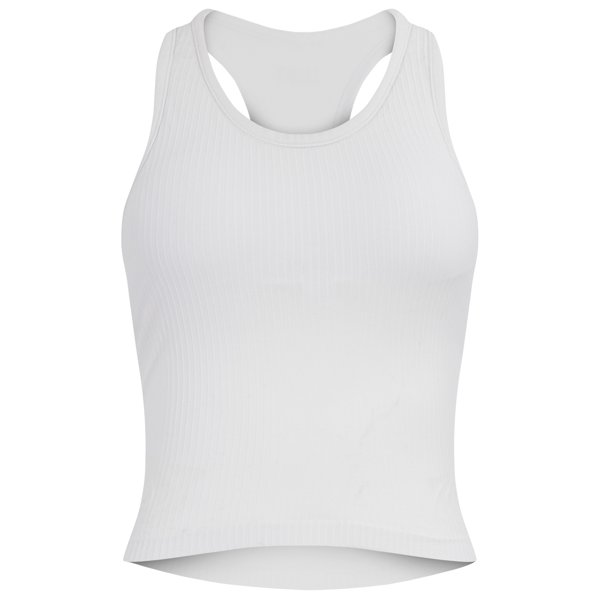 女款挖背彈力運動背心 白