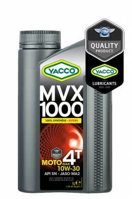 YACCO - 四衝程電單車全合成機油 MVX 1000 4T SAE 10W30, 1L
