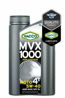 YACCO - 四衝程電單車全合成機油 MVX 1000 4T SAE 5W40, 1L