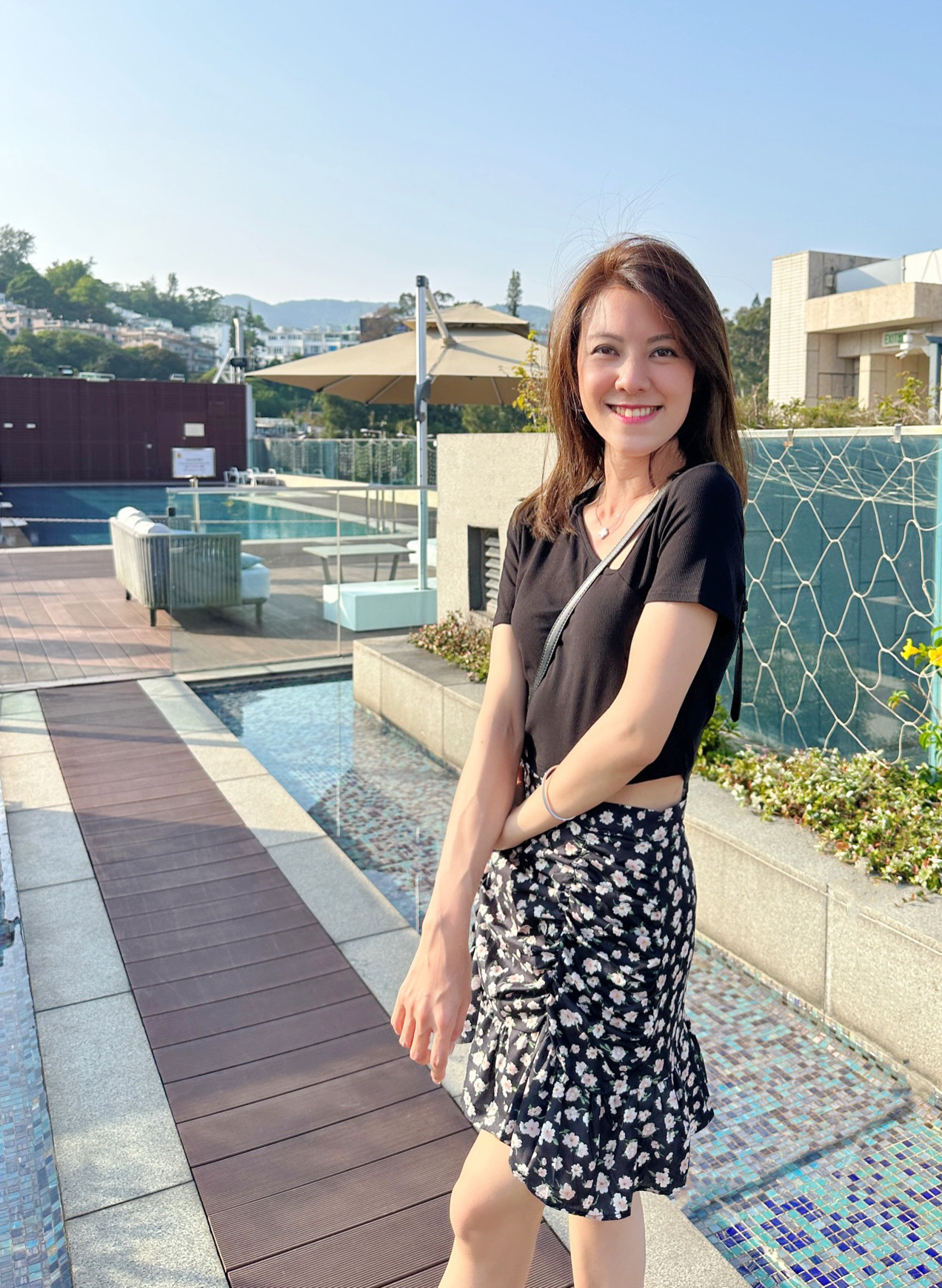 Flower Print Smocked Mini Skirt_SK235L19