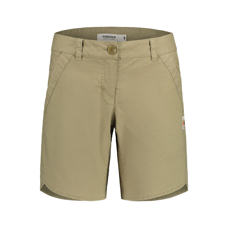【MALOJA】女棉麻彈性耐磨短褲 / 23MA35124-[綠、卡其綠]
