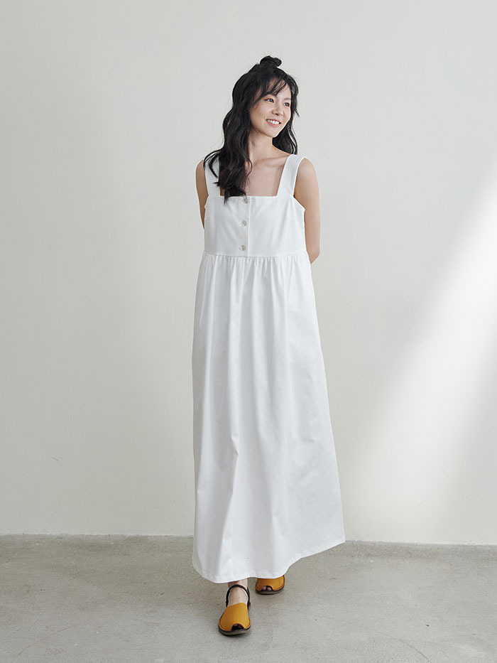 夢醒時分寬肩帶洋裝-親密愛人