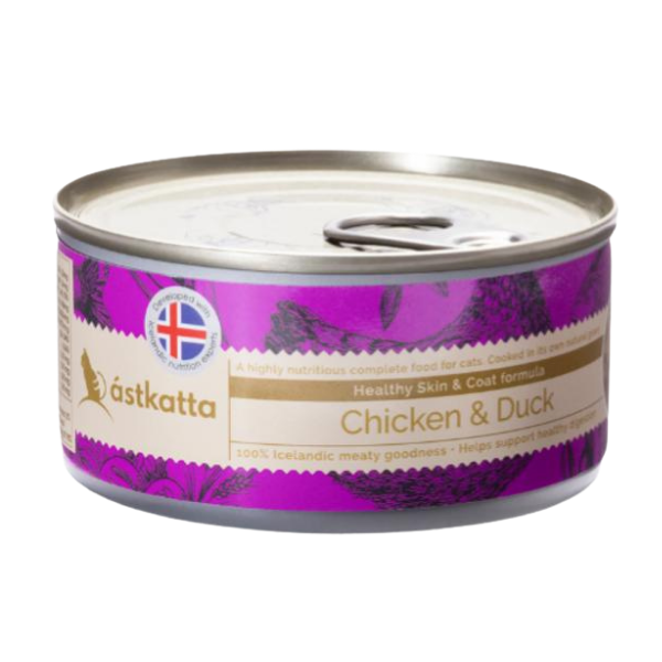 Astkatta 護膚美毛系列 - 走地雞肉, 野生鴨肉主食貓罐 - 170g