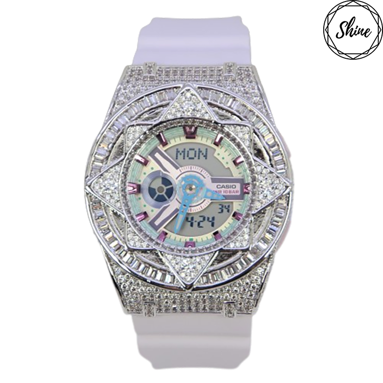 銀色 改裝手錶 BA-110XPM-6A - 魔法星