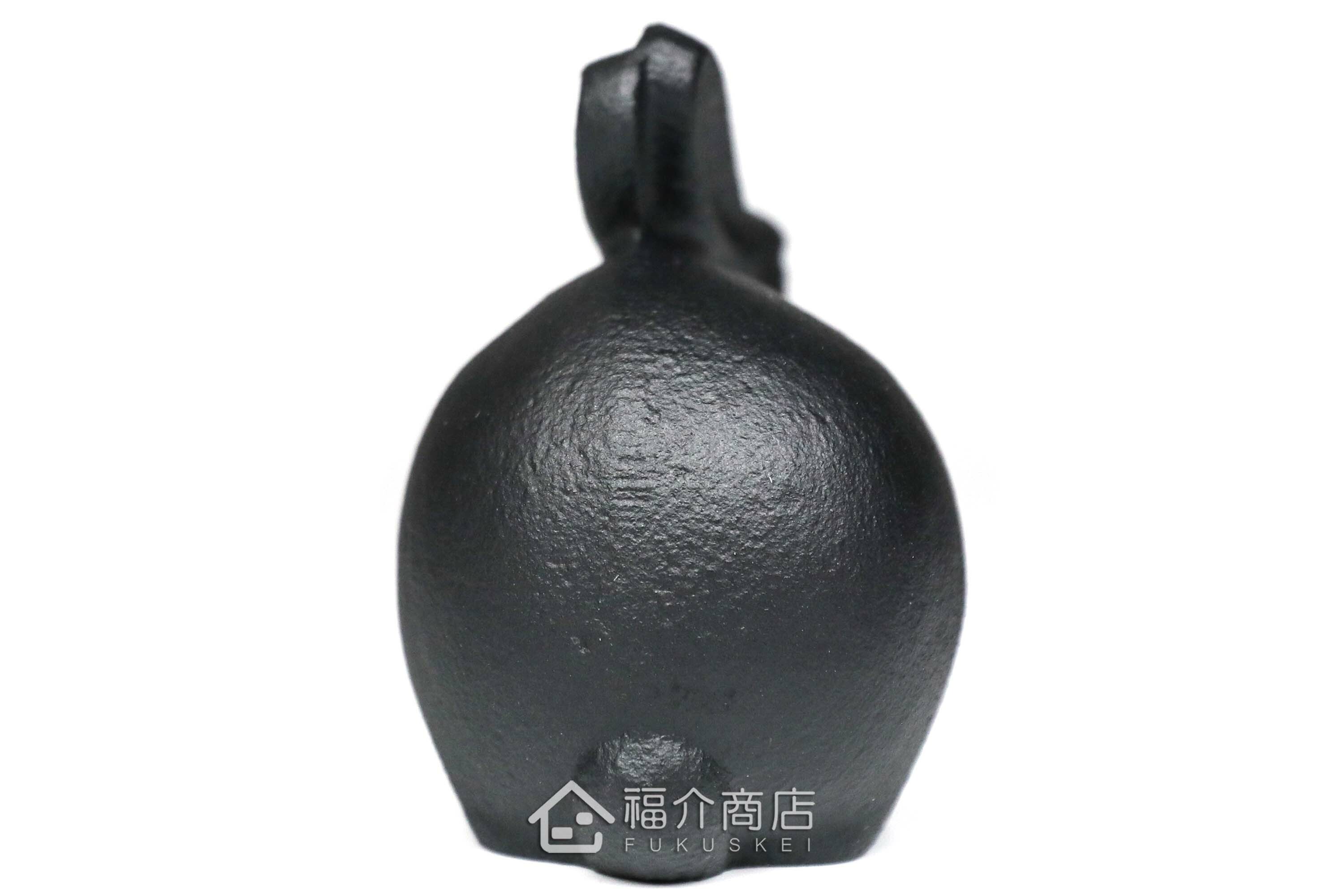 黑色的兔子造型鑄鐵製文鎮