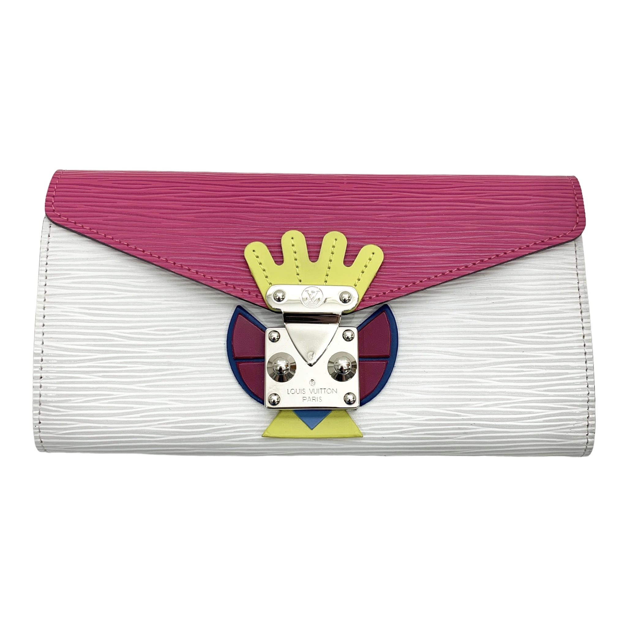 全新LV長銀包 粉色白色部落面具TOTEM SARAH EPI水波紋牛皮 WALLET M60792 #BRAND NEW #香榭站正品