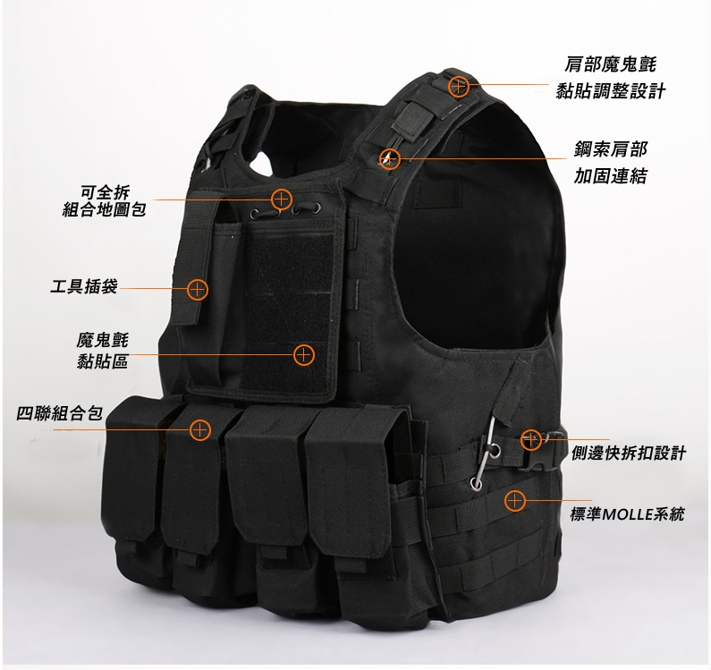 【BGHZ001】幽靈戰術型收納系統機能背心