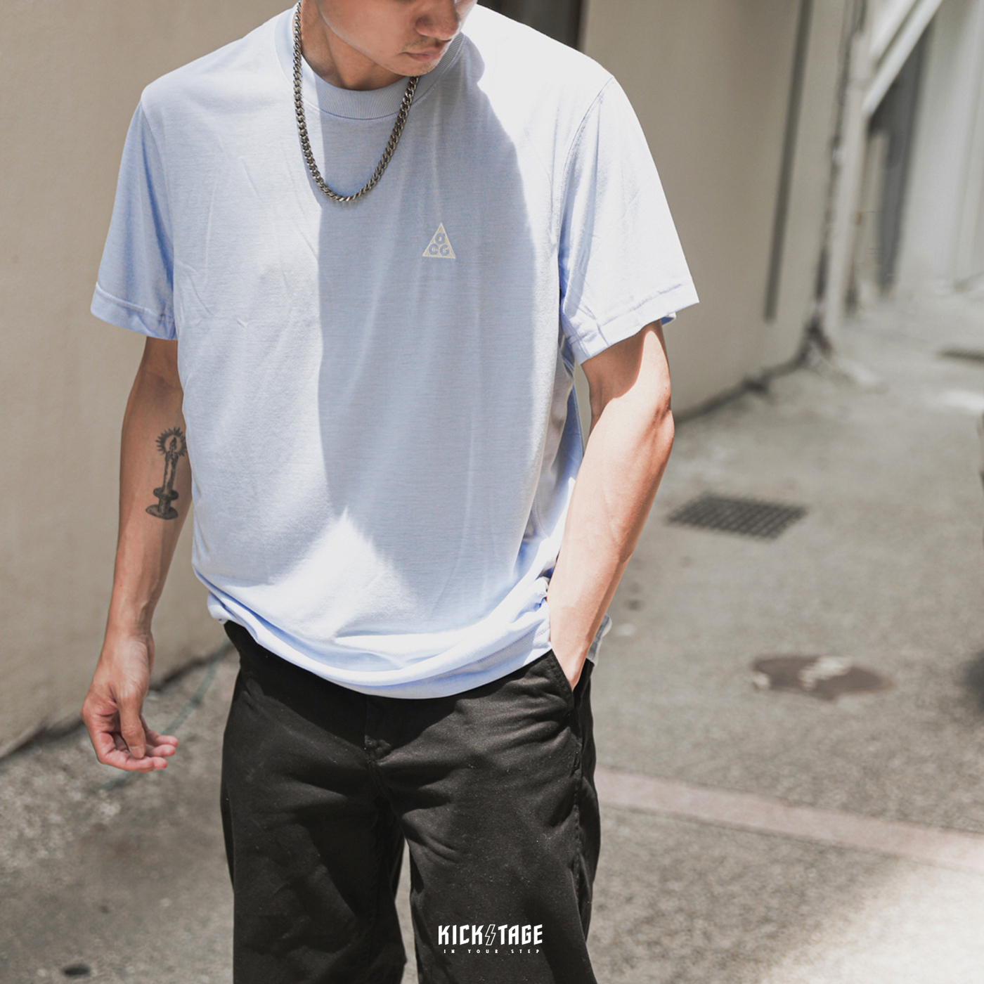 **特價商品售出不退換**男女款 NIKE ACG Dri-FIT ADV "GOAT ROCKS" S/S TOP TEE 水藍色 刺繡小LOGO 吸濕排汗 快乾 短T【DX7883-479】