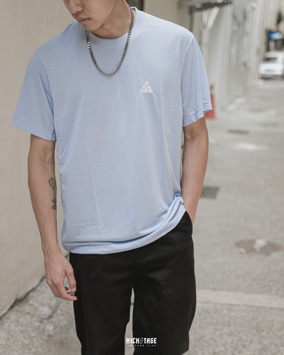 **特價商品售出不退換**男女款 NIKE ACG Dri-FIT ADV "GOAT ROCKS" S/S TOP TEE 水藍色 刺繡小LOGO 吸濕排汗 快乾 短T【DX7883-479】